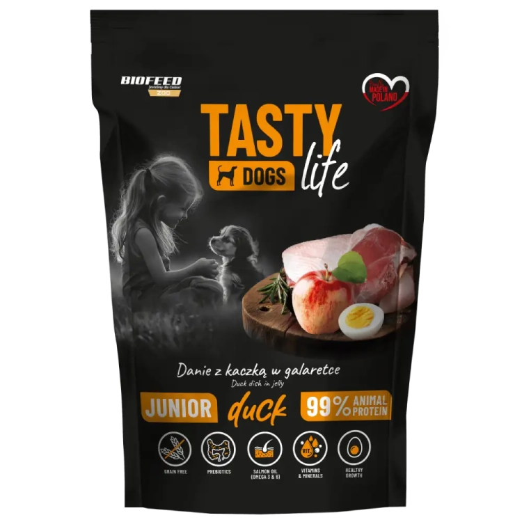 Tasty Dogs Life Saszetka 150g Junior z Kaczką