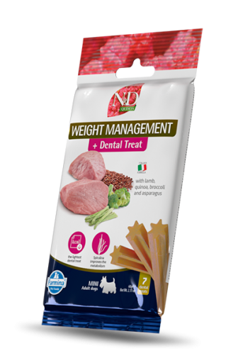 N&D Dental Treat Mini Dog Weight Management Jagnięcina 60g
