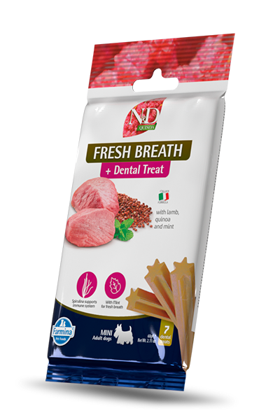 N&D Dental Treat Mni Dog Quinoa Fresh Breathe Jagnięcina 60g