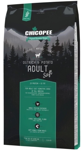 Chicopee Holistic Soft Adult Struś Z Ziemniakami 12kg