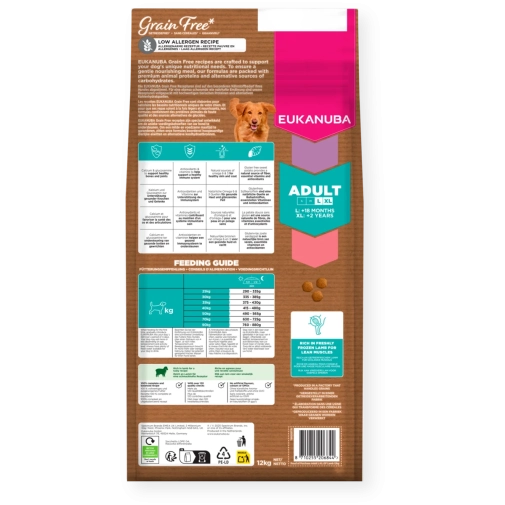 Eukanuba Grain Free Adult Large Lamb 12kg