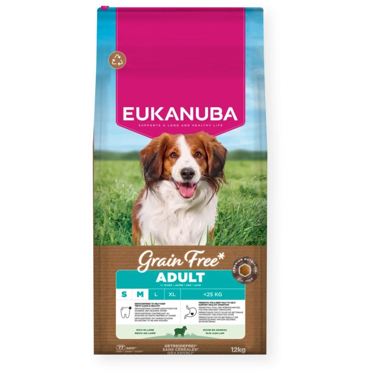Eukanuba Grain Free Adult S/M Lamb 12kg