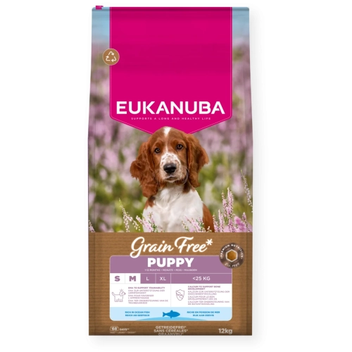 Eukanuba Grain Free Puppy S/M Ryby Oceaniczne 12kg