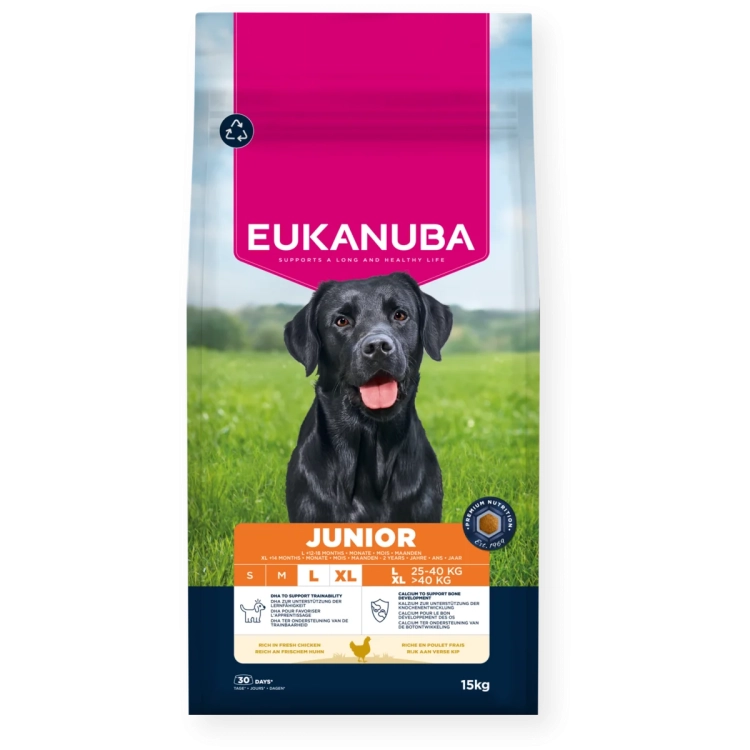Eukanuba Junior L&XL Breed Kurczak 15kg