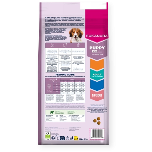 Eukanuba Puppy S/M Lamb&Rice 12kg