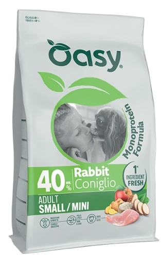 Oasy Monoprotein Small&Mini Królik 800g