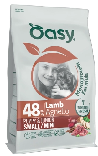Oasy Monoprotein Small&Mini Puppy Jagnięcina 800g
