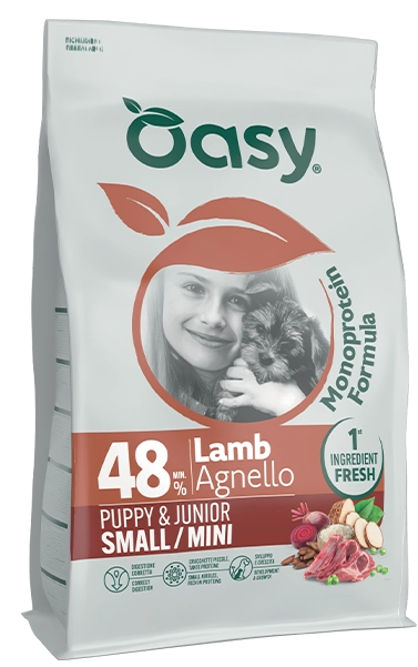 Oasy Monoprotein Small&Mini Puppy Jagnięcina 800g
