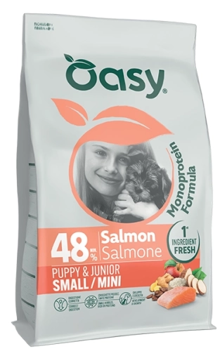 Oasy Monoprotein Small&Mini Puppy Łosoś 2kg