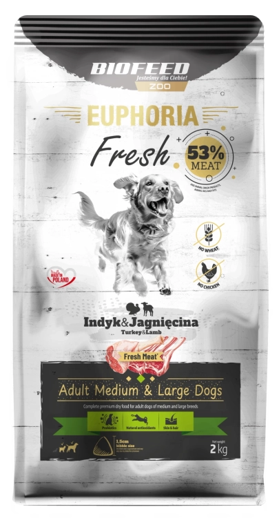 Euphoria Fresh Adult M / L Indyk z Jagnięciną 2kg