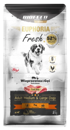 Euphoria Fresh Adult M / L Wieprzowina z Gęsią 2kg