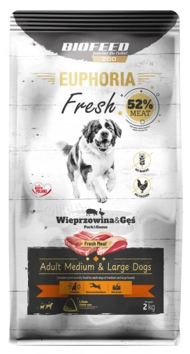 Euphoria Fresh Adult M / L Wieprzowina z Gęsią 2kg