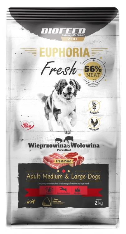 Euphoria Fresh Adult M / L Wieprzowina z Wołowiną 2kg