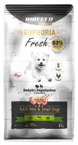 Euphoria Fresh Adult XS / S Indyk z Jagnięciną 2kg
