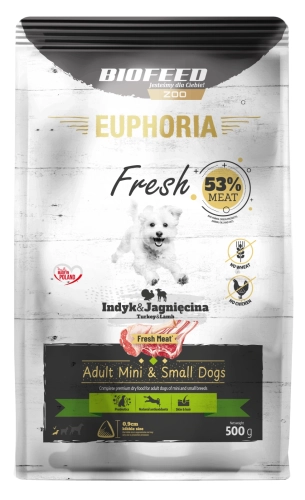 Euphoria Fresh Adult XS / S Indyk z Jagnięciną 500g