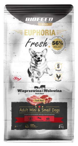Euphoria Fresh Adult XS / S Wieprzowina z Wołowiną 2kg