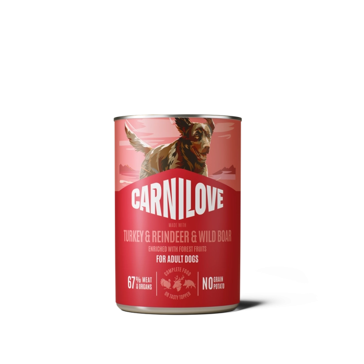 Carnilove Konserwa Cane Pate Indyk z Reniferem i Dziczyzną 400g