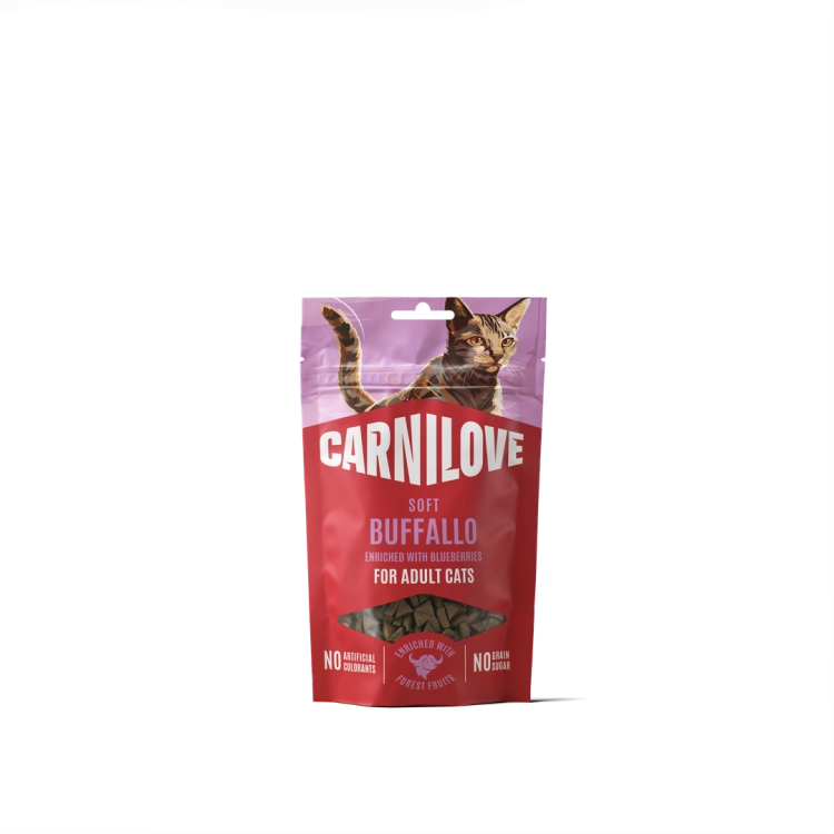 Carnilove Przysmak Dla Kota Soft Snack Bawoł z Jagodami 50g