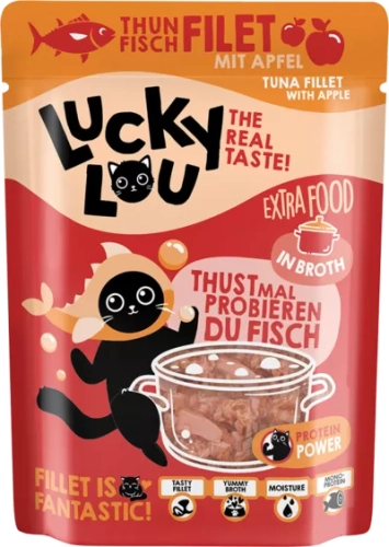Lucky Lou Extrafood Tuńczyk z Jabłkiem w Bulionie saszetka 70g