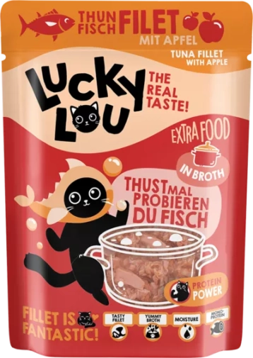 Lucky Lou Extrafood Tuńczyk z Jabłkiem w Bulionie saszetka 70g