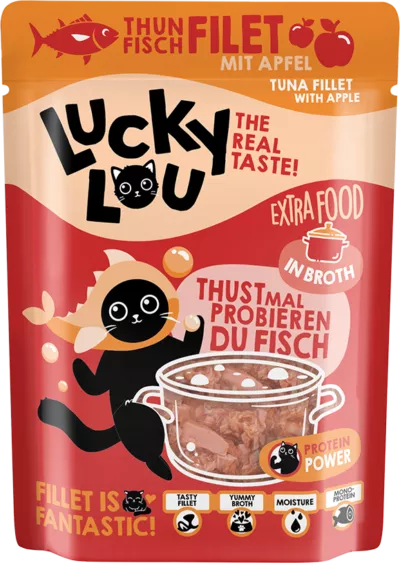 Lucky Lou Extrafood Tuńczyk z Jabłkiem w Bulionie saszetka 70g