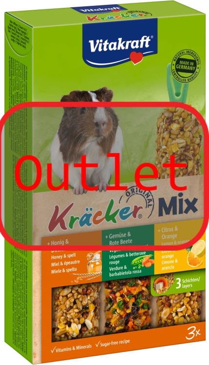 Outlet Vitakraft Kracker Dla Świnki Trio Cytrusy/Miód/Warzywa 3szt.