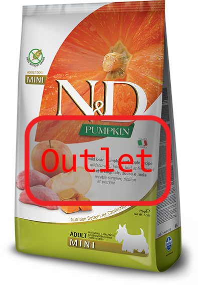 Outlet N&D Pumpkin Boar&Apple Adult Mini 800g