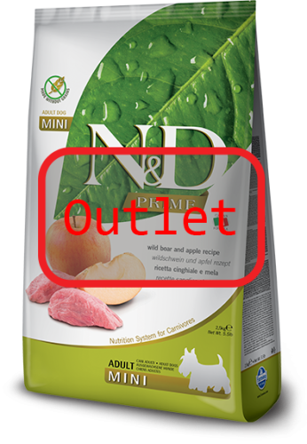 Outlet N&D Prime Mini Adult Boar&Apple 800g