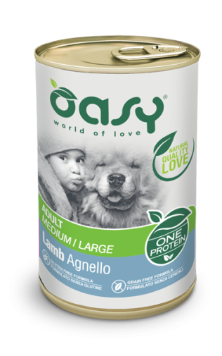 Oasy One Protein Dog Adult Jagnięcina 400g