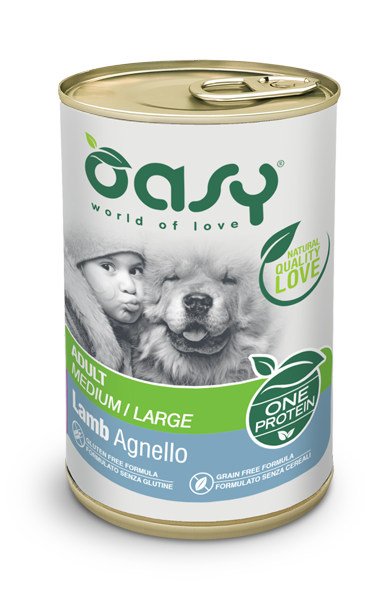 Oasy One Protein Dog Adult Jagnięcina 400g