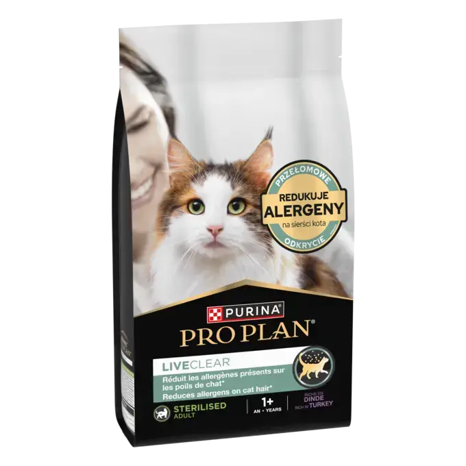 Pro Plan Cat LiveClear Sterilised Indyk 1,4kg