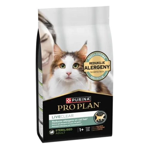 Pro Plan Cat LiveClear Sterilised Łosoś 1,4kg
