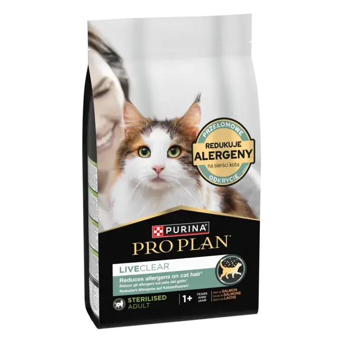 Pro Plan Cat LiveClear Sterilised Łosoś 1,4kg
