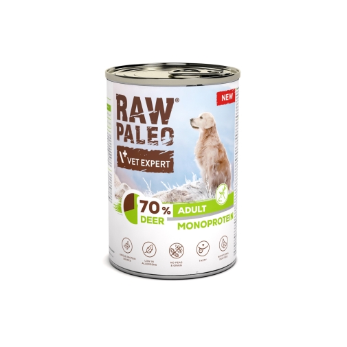 Raw Paleo Dla Psa Adult Monoprotein Jeleń Puszka 400g