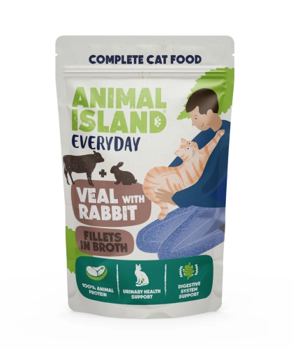 Animal Island Everyday Cielęcina z Królikiem w Rosole saszetka 85g