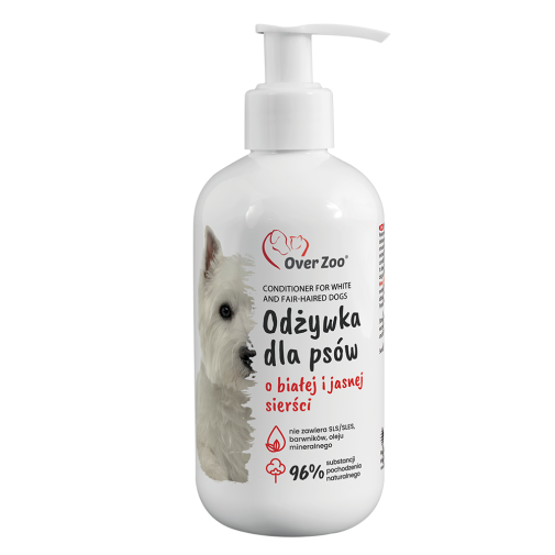 Over Zoo Odżywka Do Sierści Białej 240ml