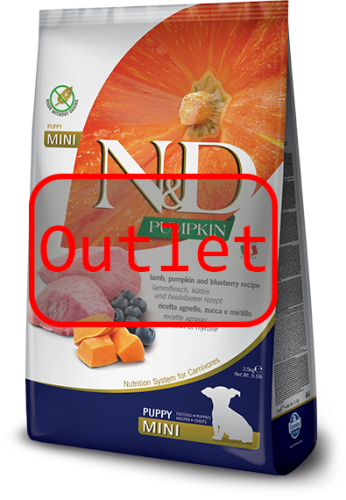 Outlet N&D Grain Free Pumpkin Lamb&Blueberry Puppy Mini 2,5kg