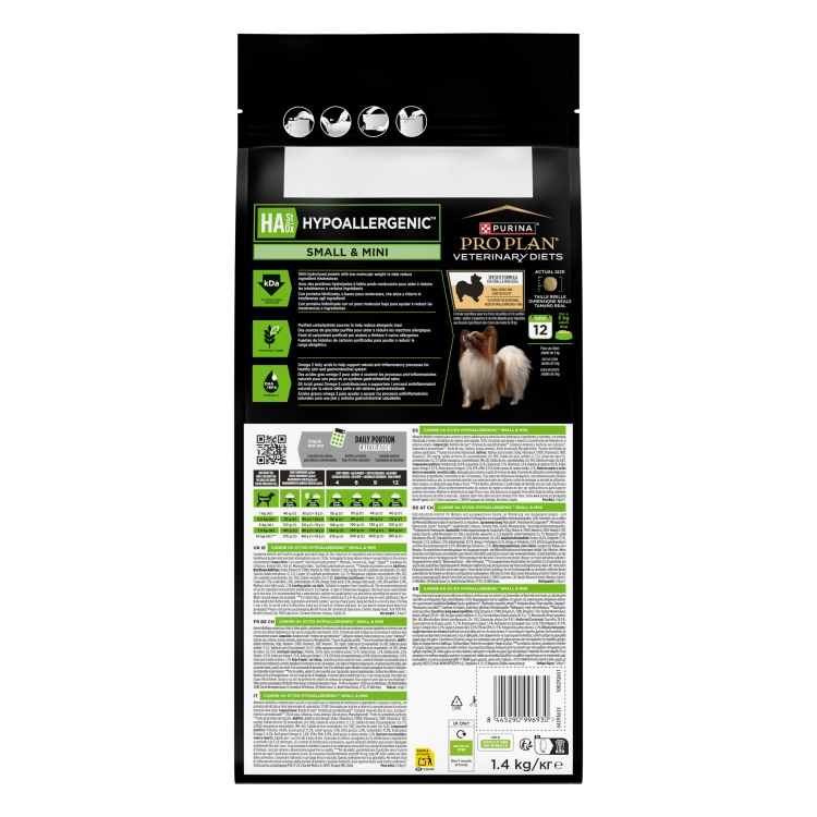 Pro Plan Veterinary Dog HA Hypoallergenic Small&Mini 1,4kg