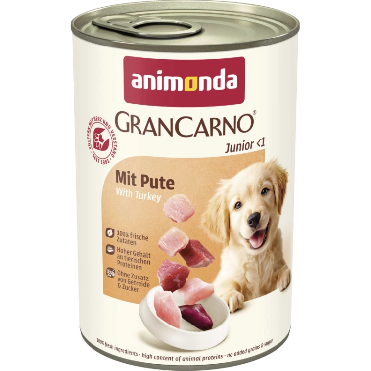 Animonda Gran Carno Junior Serca Indycze 400g