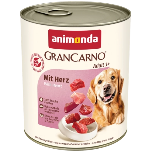 Animonda Gran Carno Wołowina Z Sercami Wieprzowymi 800g