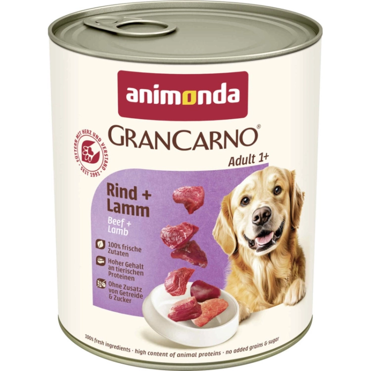 Karma Dla Psa Animonda Grancarno Wołowina Z Jagnięciną 800g