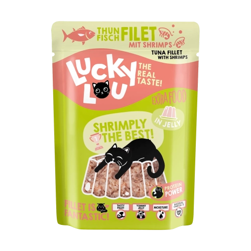 Lucky Lou Extrafood Tuńczyk z Krewetkami w Galaretce saszetka 70g