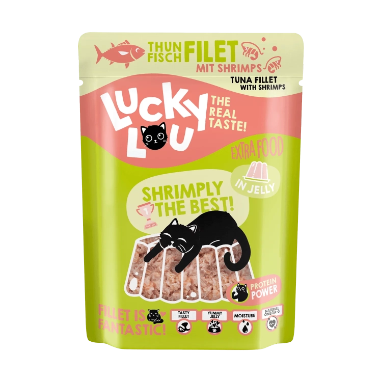 Lucky Lou Extrafood Tuńczyk z Krewetkami w Galaretce saszetka 70g