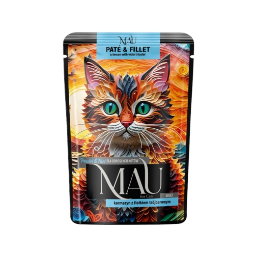 Mau Pate&Fillet Karmazyn z Fiołkiem Trójbarwnym saszetka 85g
