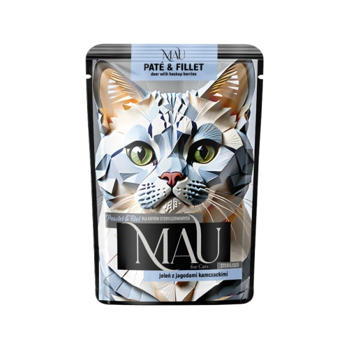 Mau Pate&Fillet Sterilised Jeleń z Jagodami Kamczackimi saszetka 85g