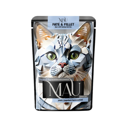 Mau Pate&Fillet Sterilised Jeleń z Jagodami Kamczackimi saszetka 85g
