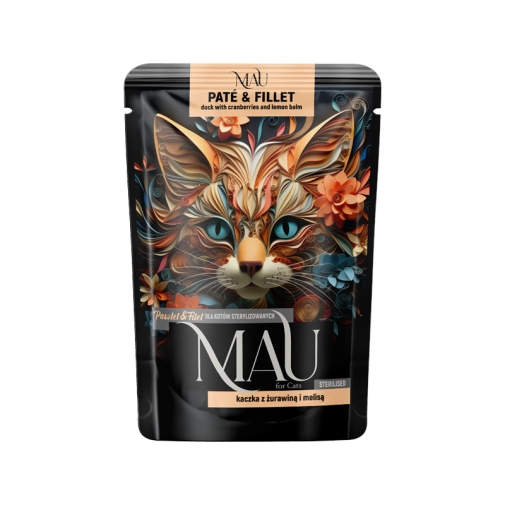 Mau Pate&Fillet Sterilised Żurawina z Melisą saszetka 85g