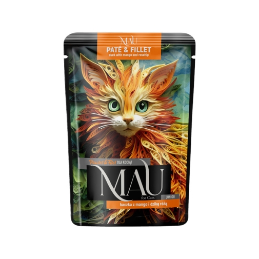 Mau Pate&Fillet Dla Kociąt Kaczka z Mango i Dziką Różą 85g