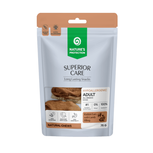 Nature's Protection Przysmak Dla Psa Uszy Królicze Z Jagnięciną 75g