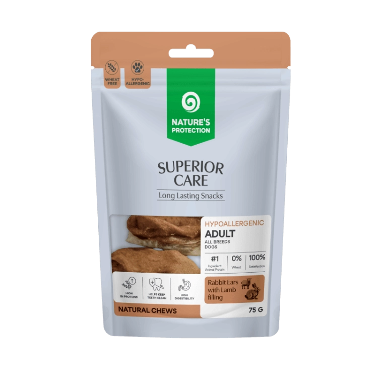 Nature's Protection Przysmak Dla Psa Uszy Królicze Z Jagnięciną 75g